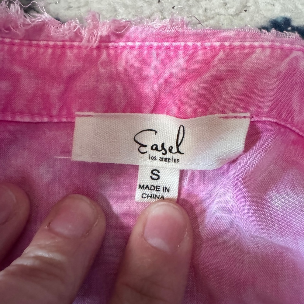 Easel pink oversized Button-Up 👚 - Picture 4 of 5